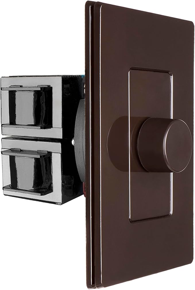OSD Audio 300W Sleek, Modern, Minimalist Design in Wall Volume Control, Rotary Knob Brown Impedance Matching SLK300