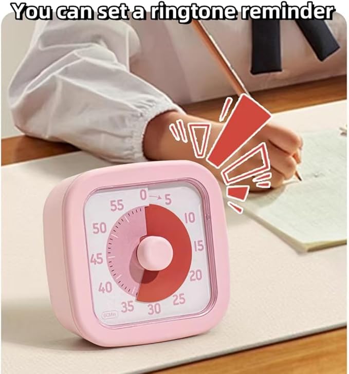 Visual Timer for Kids Timer Home - 60 Minute Kids Visual Timer for Classroom Home Office, Countdown Clock for Teaching Work Meeting, Pomodoro Timer for Time Management (Sky Blue)