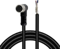 Lonlonty M8 Connector Aviation Sensor Cable - Female 4 Pin Right Angle 6.5Ft/2M Aviation Socket Shielded Electrical Cable for Industrial Automation Control,Fieldbus Module,Device Network