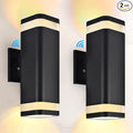 rosykite LED Outdoor Wall Sconce, Dusk to Dawn Outdoor Lighting Fixture, Modern Up Down Porch Lights ETL Listed, Aluminum Exterior Wall Lights for Garage Door,House,Patio 2 Pack
