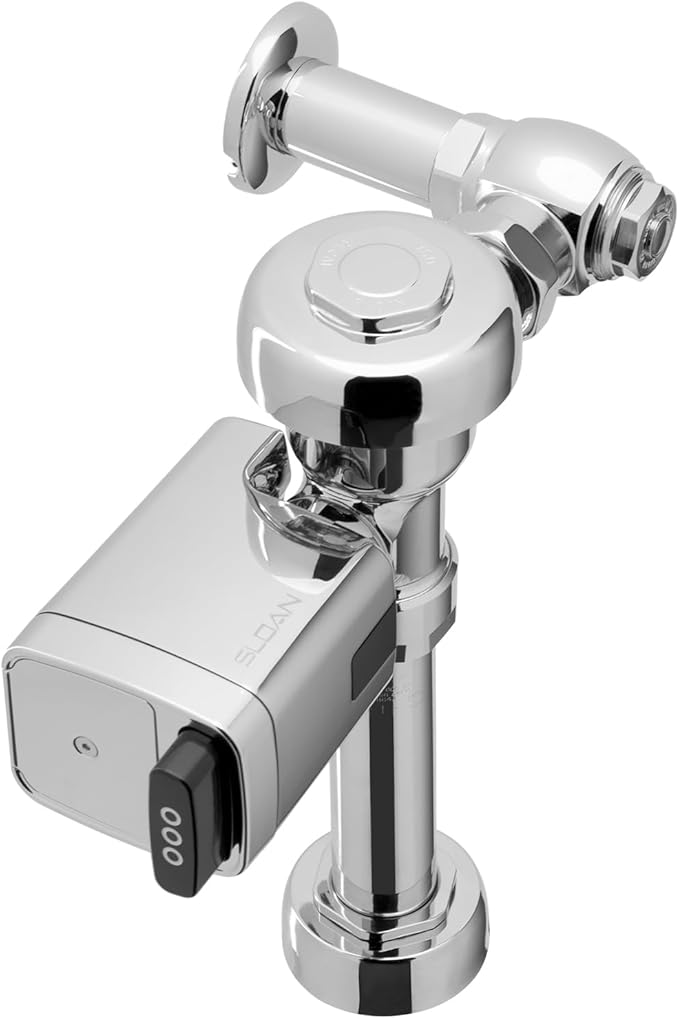 Sloan Regal 111 SFSM Exposed Sensor Water Closet Flushometer, 1.6 GPF Flush Valve - Infrared Sensor w/True Mechanical Override, Single Flush, Fixture Connection Top Spud, Battery Powered, 3980095