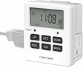 Fospower 7 Day Digital Timers for Electrical Outlets Indoor, Heavy Duty Dual Programmable Outlet Light Timer Switch, Electric Power Wall Timer for Grow Light, Appliance, Lamp, 3 Prong, Grounded
