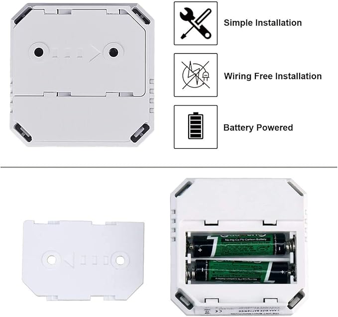 Carbon Monoxide Detector 2 Pack,Battery Operated CO Detector Alarm with Digital LCD Display & Loud 85dB Alarm,Travel Carbon Monoxide Alarm，High Accuracy Portable CO Detector for Home/Hotel/Kitchen/RV