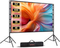 STWUI Projector Screen with Stand - 150 Inch Portable Projector Screens Outdoor Indoor Projector Screen 16:9 4K HD Outdoor Movie Screen with Carry Bag,Enioy Home Theater Projection Screen