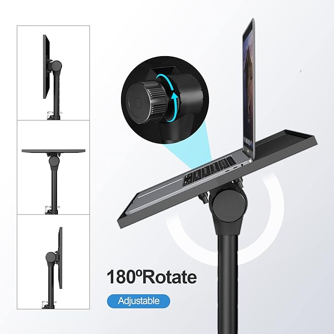 Facilife Projector Stand - Adjustable Height 22 to 63 Inches, Tripod for Laptop & Projector, Outdoor Movies