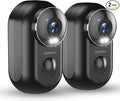 ZUMIMALL Security Cameras Wireless Outdoor, 2 Packs, 2K Cameras for Home Security, Outdoor/Indoor Camera Battery Powered, 2.4G WiFi, Magnetic Mount,3MP Color Night Vision/Siren/PIR/AI/Cloud/Alexa