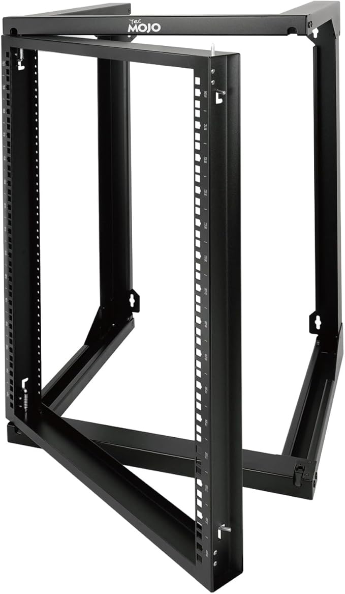 Tecmojo 15U Server Rack with Swing Gate, 15U Rack for 19inch Computer/AV/Data/IT/Media Equipment, Wall Mount Server Rack with 18inch Depth, Square&Tapped Holes