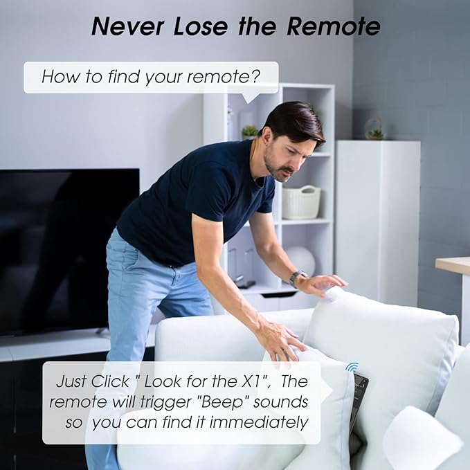 SofaBaton X1 Universal Remote with Hub and App, All-in-One Smart Universal Remote Control with Customize Activities, Control Up to 60 IR/Bluetooth/WiFi Devices