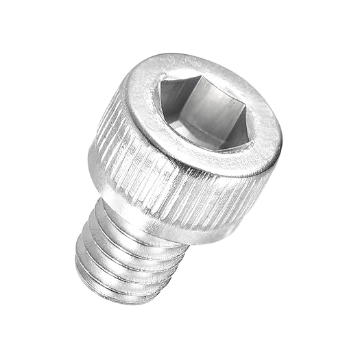 Kozelo 25pcs Socket Head Cap Screws - [M6-1 x 8mm] 304 Stainless Steel Allen Socket Drive for Electrical Motor 3D Printing Fan Engine Replacement Use, Silver
