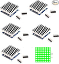 Azuocn 5PCS MAX7219 8x8 Dot Matrix LED Display Module 5V MCU Control MAX7219 LED Dot Matrix DIY Kit (Green)