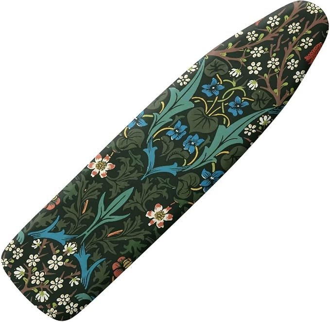 ZCFYGDX William Morris Ironing Board Cover Nylon Buckle Fastening Easy to Install Iron Decor Covers Standard with Elastic Edge Scorch Resistant Protective Covers for Iron Board 18x58 Vintage Print