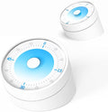 Rosenpatio Visual Timer for Adults Teenager - Timers for Classroom Teachers 60 Minutes Countdown Home School Study Tool, Non-Ticking Rotating Timer for Exam Work Kitchen Office Gym, 1 Pack