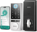 Devo G2 Fingerprint Smart Door Lock, Keyless Entry Door Lock, App Control, Smart Locks for Front Door, Smart Deadbolt Lock, Built-in Bluetooth, Touchscreen Keypad, 8 Months Battery, IP54 Waterproof