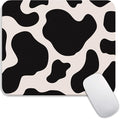 Armanza Square Mouse Pad Black Cow Print,Personalized Premium-Textured Custom Mouse Mat Design,Washable Mousepad Cloth,Non-Slip Rubber Base Computer Mouse Pads for Wireless Mouse