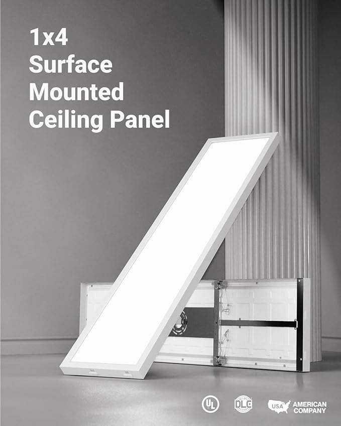 Sunco 1x4 LED Flat Panel Light, Dual Selectable CCT 3500K/4000K/5000K & Selectable Wattage 30W/40W/50W, 5700LM, 0-10V Dimming, Matte White Drop Ceiling Fixture - UL, DLC