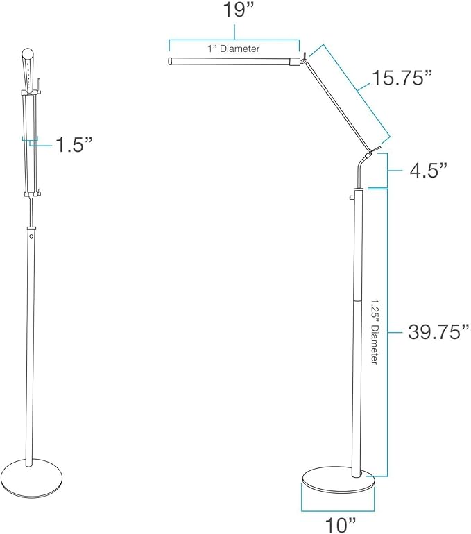 Cocoweb High Powered, dimmable, LED Floor Lamp - Fled-GPS (Satin Nickel)