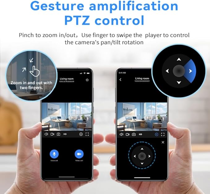 SIYZHOP Indoor Home Security Camera,Pet Dog Camera,Two Way Video Camera with 4.3inch Big Screen,Nanny cam, Monitor for Baby/Elder/Nanny/Dog/pet with Phone App Dome Camera(Button Calling Version)