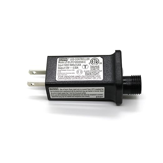 2 Pcs 8 Mode Light LED Transformer 12V LED Controller Class 2 Power Supply,Transformer US Plug Adapter Replacement for String Light, not Fit 8 Mode with Control Box and 1 Mode String Light