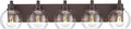 METWET Bathroom Light Fixtures Over Mirror, 5-Light Oil Rubbed Bronze Bathroom Vanity Light with Globe Clear Glass Shade, 32 Inch Modern Sconces Wall Lighting, VL195-ORB-5