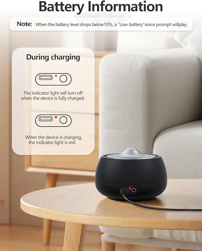 Portable Electronic Tibetan Singing Bowl, 8 Healing Frequencies (396-963Hz), Auto/Manual Mode, Vibration & Timer - USB-C Rechargeable Meditation Device for Yoga, Relaxation, Reiki, Best Gift Choice