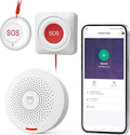 Hapippofa Caregiver Call Button Wireless Call Button for Elderly at Home,WiFi Panic Button,Life Alert Systems for Seniors No Monthly Fee (whiter1)