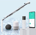 TIPIACE Hard-Wired Tuya Wifi Motorized Curtain Track to Remote Control Ceiling Mount Electric Retractable Curtain Rail Compatible with Alexa Google Home (L 94-177 inch OR 240cm - 450cm)