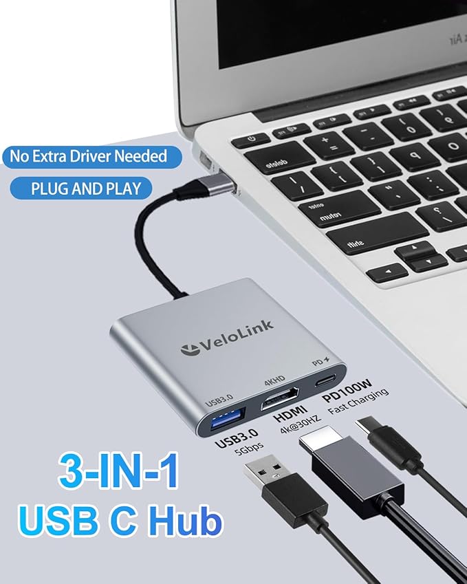 Usbc to hdmi Adapter,hdmi to USB c with 100W PD & USB 3.0,4K HDMI to Typec Adapter, USB C Hub Multiport AV Converter Compatible with MacBook,Laptops, iPhone,PC, Nintendo Switch,steam Deck, rog Ally