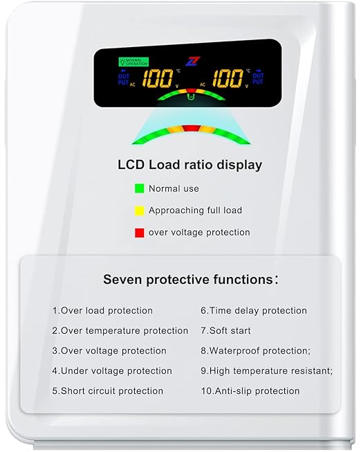 ZHENGXI 120v to 100v Step Down Transformer 1000W Power Voltage Converters, No Noise, Ten Protection Functions,Using Japan Appliances in US