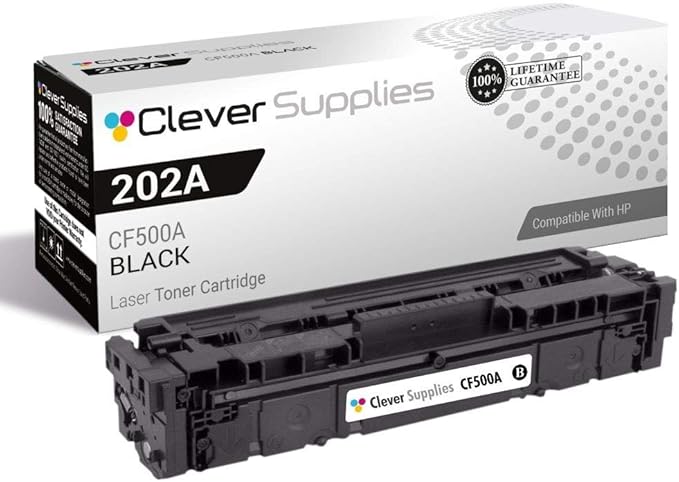 CS Replacement Toner Cartridge Compatible with HP 202A CF500A Black Pro MFP M281fdw M254dw M281dw M254dn M254nw M281fdn M281cdw M280nw M281 M254