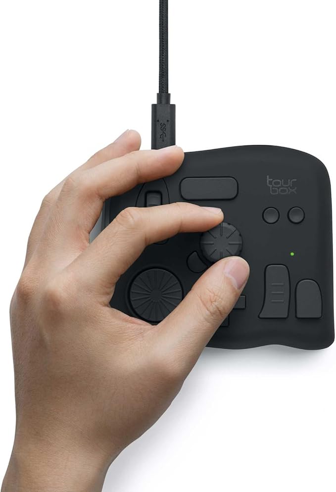 TourBox NEO - Customizable Editing Controller, Photo Color Grading Illustration Speed Editor, Intuitive Control Boost Productivity, Programmable Keyboard for Adobe CSP and More, Works with Mac/PC