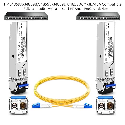 OPSTRAN 1000BASE-LX/LH SFP Optical Transceiver Module Compatible with HPE Aruba J4859D J4859DCM JL746A ProCurve J4859C J4859B J4859A 1310nm 20km DDM Duplex LC SMF