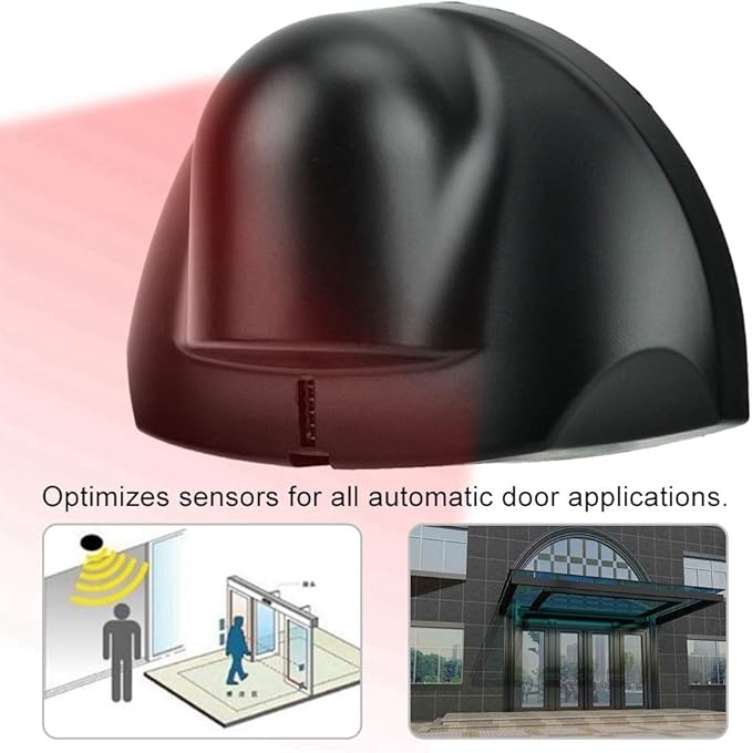 Request to Exit Motion Sensor, 12-24V 24.125GHz Microwave Automatic Door Sensor for Autodoor Systems, Motion Detection Sensor for Commercial & Residential Use