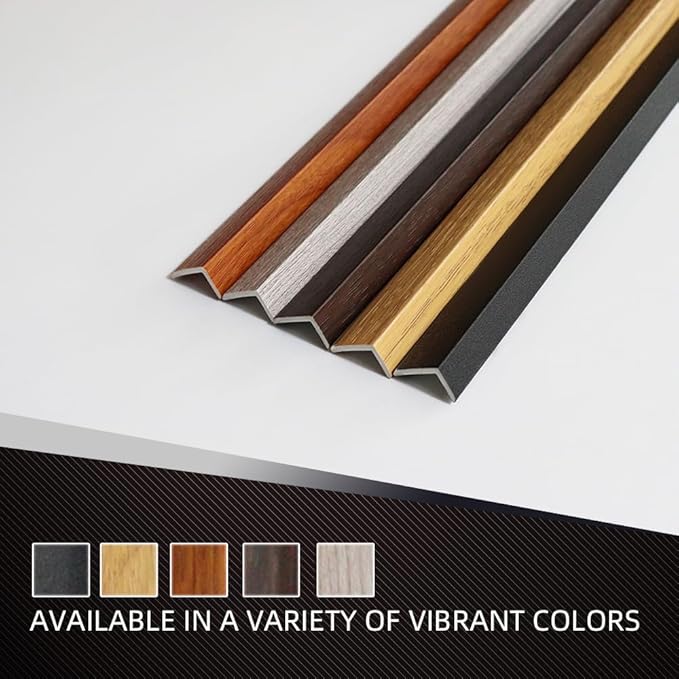 OUZUGIE 8-Pack 57 Inches, WPC Slat Wall Panel Trim,Corner Guard for Low Grille (Oak)