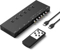 ZUZONG 2 AV to HDMI Converter + 3 HDMI2.0 Switcher(2 in 1) 2 Way RCA Composite to HDMI Adapter Support 4:3/16:9 Switching for N64 NGC WII Xbox PS2/3/4/5 DVD Xbox Series/ONE Switch/OLED
