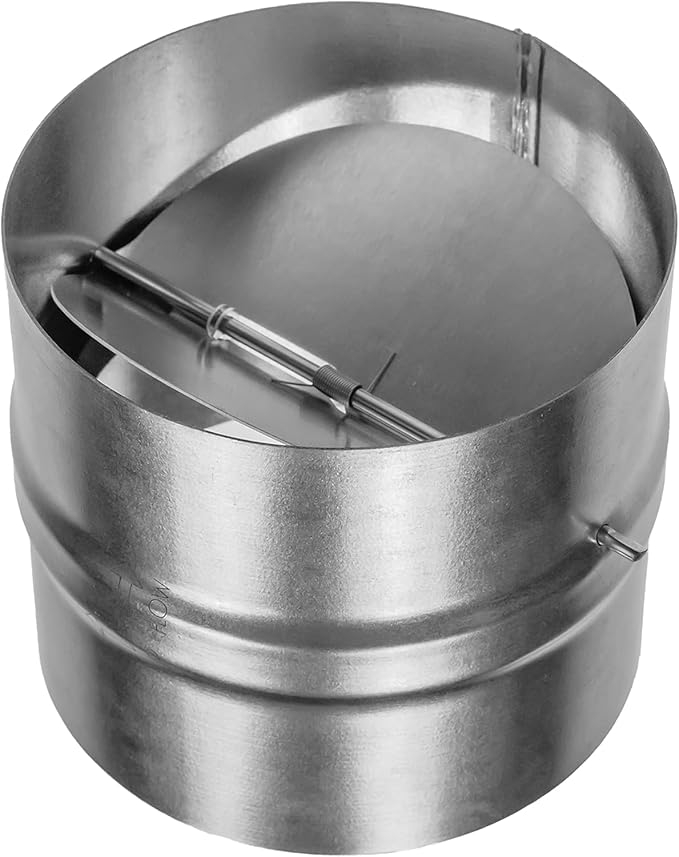 Draft Blocker 4'' Inch - Pack of 2 - Backdraft Damper - Draft Stopper - Backflow Preventer - Inline Fan Vent Deflector - One-Way Airflow Ducting - Dryer Duct Connector with Backdraught Flap