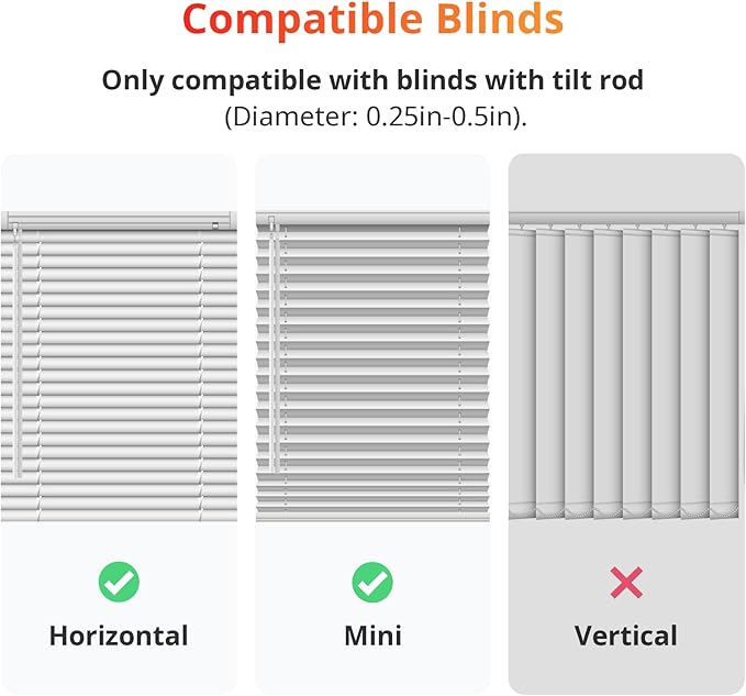 SwitchBot Blind Tilt Motorized Blinds with Remote, Automatic Blind Opener and Closer, Solar Powered, Light Sensing Control, Add Hub Mini to Make it Compatible with Alexa & Google Home