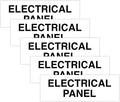 All Quality Basic Electrical Panel Sign - Fire Regulation Safety Compliance Sign - White - Small (5 Pack)
