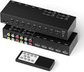 Azduou 4 AV Inputs + 4 HDMI 2.0 Inputs to HDMI Converter (8 in 1) with Upgrade New Version