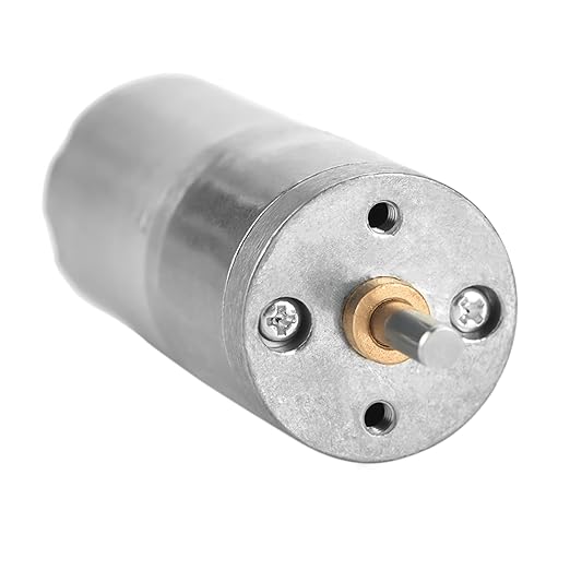 25mm DC 12V 25GA-370 Low Speed Metal Gear Motor for Electronic Locks Robots Electric Curtains Doors Mixers Monitoring Devices Pet Feeders DIY Projects