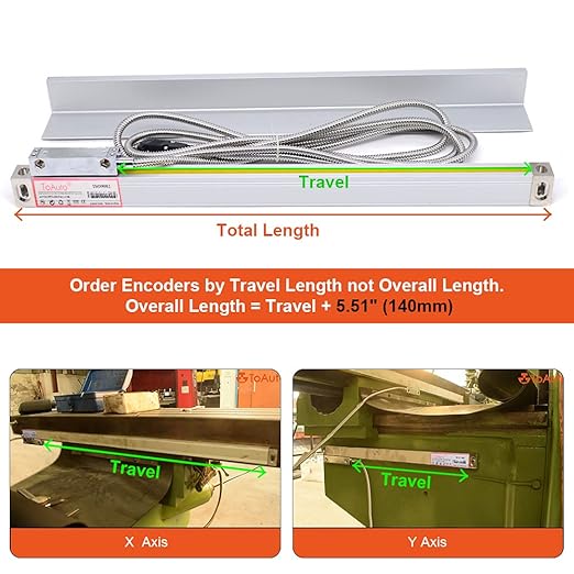 26" 30" 12" DRO 3 Axis Digital Readout 5um Precision Linear Glass Scale 650mm+750mm+300mm Travel Length for for Drill/EDM/Milling/Grinding/Lathe Machine.