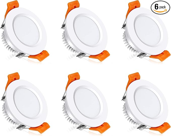 inShareplus 6 Pack 2 Inch LED Recessed Lighting, Downlight Dimmable 3W (35W Equivalent), 3000K Warm White, CRI80, Recessed Light Fixtures with LED Driver