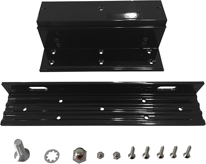 Visionis FPC-5192-BL Black 600lbs Indoor Electromagnetic Lock with 600 lbs L and Z Bracket for Inswinging Door