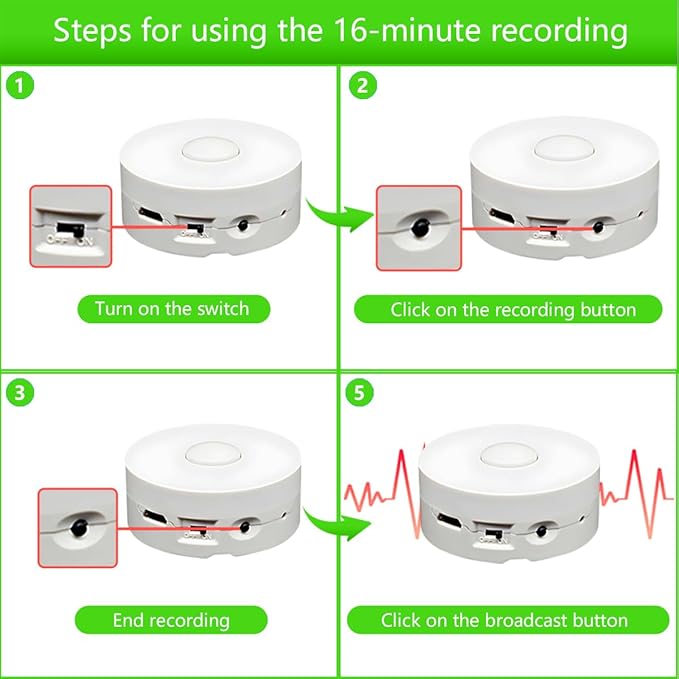 JRGKJCP 16 Minutes Voice Recorder, Record Custom Message for Crafts, Stuffed Bear, Baby Doll, and Pillow (2Pack + Yellow)