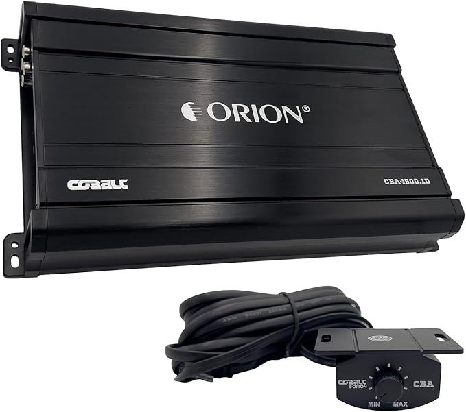 Orion Cobalt CBA4500.1D Monoblock 1-Channel Class D Amplifier for Car Subwoofer, 4500W, 1/2/4 Ohm Stable, Adjustable Low Pass & Subsonic Filter with Bass Boost, MOSFET Power Supply, Bass Knob Included