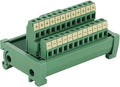 ANMBEST 2 in 12 Out Terminal Blocks Module, 25A DIN Rail and Panel Mounting Power Distribution Breakout Board for PLC Servo Power Amplifier