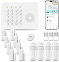 2026 WiFi+GSM/4G Home Security System with Instant Smart Life or Tuya App Real-Time Alert,Door & Window Alarms for Home for Apartment,Kids Safety,Office,NO Monthly Fees,SOS Button,Remote Control
