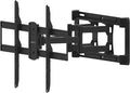 Amazon Basics Heavy Duty Dual Arm, Full Motion Articulating TV Mount for 37" to 80" TVs up to 132 lbs, Fits LED LCD OLED Flat Curved Screens, Black