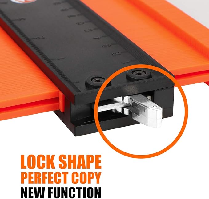 Saker Contour Gauge Tool for Woodworking & DIY, Profile Gauge with Lock,Valentine's Day Gift for Him Men, Accurate Shape Duplicator for Flooring, Tile, Trim & Home Improvement Projects