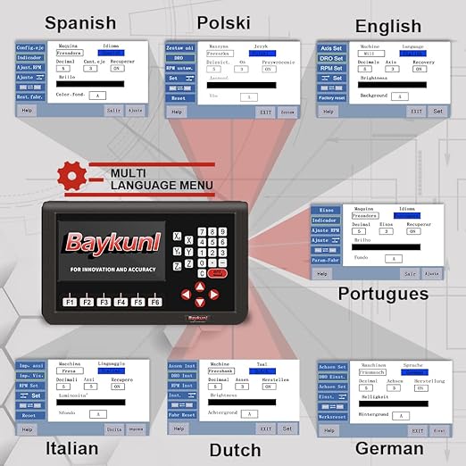 3 Axis LCD Screen Metal Shell DRO Digital Readout 3pcs 14" x 36" x 16 "5um 370mm+920mm+420mm Magnetic Scale 5um IP67 Sealing Protection for Mills Grinding Milling Lathe Machine