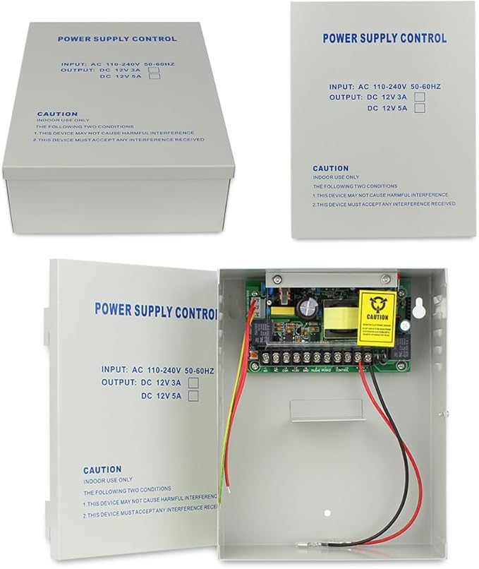 MENGQI-CONTROL WiFi Remote Manage IP66 Watreproof Access Control Keypad 600lbs Electric Magnetic Lock110-240V Power Supply Box(Support Backup Battery) Smart Phone App Remote ADD/Delete User